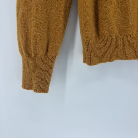 Antonio Melani 100% Cashmere Sweater Women’s Large Mustard Crewneck - Picture 5 of 9